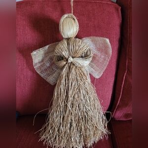 Handcrafted Straw Angel Ornament